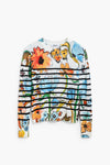 Blusa Tejida Estampado Desigual Dama