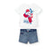 Conjunto Blusa Algodon Con Short Mezclilla De Bebé De Niña -Bci Boboli M238047