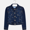 Chaqueta Mezclilla Oscura Con Motivos Brillantes Junior Niña Mayoral M6461