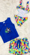 Traje de baño Con Blusa Y Shorts Niña Boboli