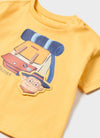 Conjunto Playera M/C Play Mochila Banana Con Bermuda Mezclilla Better Cotton Bebe Niño Mayoral M1020