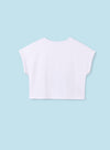 Conjunto Falda Blusa M/C Grafica Blanco Junior Niña Mayoral M6013