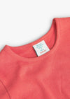 Blusa Better Cotton Canalé Color Coral De Niña -Bci Boboli M498034