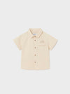 Conjunto Camisa M/C Con Short Crema Bebe Niño Mayoral M1111