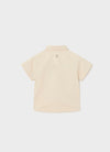 Conjunto Camisa M/C Con Short Crema Bebe Niño Mayoral M1111