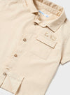 Conjunto Camisa M/C Con Short Crema Bebe Niño Mayoral M1111