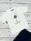 Conjunto Playera M/C Print Palmera Milk Con Short Marino Junior Niño Mayoral M6009