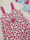 Traje de Baño Con Salida Vestido Algodón Sandía Niña Boboli M826185