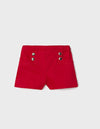 Conjunto Short Satinado De Algodon Rojo Blusa M/C Niña Con Perros Bco-Rojo Bebe Niña Mayoral M1004
