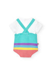 Conjunto Pañalero Tejido Con Camiceta M/C Algodon De Bebé Unisex -Bci Boboli M118112 Boboli