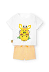 Conjunto Playera Jirafa Short Cuadros Combinado Amarillo Bebe Niño-Bci Boboli M128179 Boboli