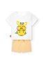 Conjunto Playera Jirafa Short Cuadros Combinado Amarillo Bebe Niño-Bci Boboli M128179