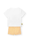 Conjunto Playera Jirafa Short Cuadros Combinado Amarillo Bebe Niño-Bci Boboli M128179 Boboli