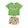 Conjunto Blusa Algodon Con Short Estampado De Bebé Niña Better Cotton -Bci Boboli M228079 Boboli