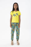 Conjunto Blusa Better Cotton Con Pantalón Bambula Estampada De Niña Boboli M458029