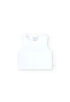 Blusa Top Better Cotton Canalé Blanca De Niña -Bci Boboli M498045 Boboli
