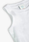 Blusa Top Better Cotton Canalé Blanca De Niña -Bci Boboli M498045 Boboli