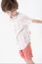 Conjunto Camisa M/C Cuadros Con Bermuda Lino Color Salmon Niño Boboli M718107