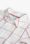Conjunto Camisa M/C Cuadros Con Bermuda Lino Color Salmon Niño Boboli M718107 Boboli