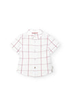Conjunto Camisa M/C Cuadros Con Bermuda Lino Color Salmon Niño Boboli M718107 Boboli
