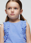 Blusa Tirantes Tachuelas Azul Niña Mayoral M3097 MAYORAL