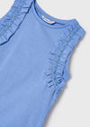 Blusa Tirantes Tachuelas Azul Niña Mayoral M3097 MAYORAL