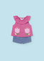 Conjunto Blusa M/C Con Short Bebe Niña Mayoral M1634