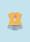 Conjunto Blusa M/C Falda Con Pañalero Pollitos Bebe Niña Mayoral M1812