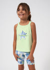 Shorts Ciclista Menta Estampado Junior Niña Mayoral M6264 MAYORAL