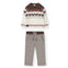 Conjunto Pantalon Espiga Algodon Con Sueter Tejido