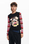 Blusa M/L Patchmickey, Negro, M24Wwtka2 Dama Desigual DESIGUAL