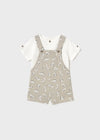 Conjunto Overol Con Playera Manga Corta Hueso Mayoral M1650 MAYORAL