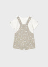 Conjunto Overol Con Playera Manga Corta Hueso Mayoral M1650 MAYORAL