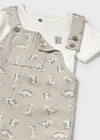 Conjunto Overol Con Playera Manga Corta Hueso Mayoral M1650 MAYORAL