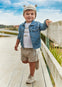 Conjunto Short Con Playera Manga Corta Y Gorro Lienzo Mayoral M1651