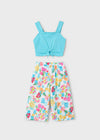 Conjunto Pantalon Estampad Azul Niña Mayoral M3562 MAYORAL