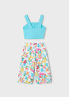 Conjunto Pantalon Estampad Azul Niña Mayoral M3562 MAYORAL