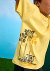 Conjunto Algodon 3 Piezas Playera M/C Playera Tirantes Amarillo Con Short Niño Mayoral M3606 MAYORAL