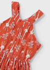 Vestido Estampado Jirafas Naranja Niña Mayoral M3938 MAYORAL