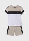 Conjunto Punto Cintas Print Beige Junior Niño Mayoral M6682 MAYORAL