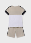 Conjunto Punto Cintas Print Beige Junior Niño Mayoral M6682 MAYORAL
