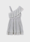 Vestido Plisado Plata Junior Niña Mayoral M6977 MAYORAL