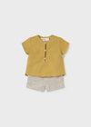 Conjunto Camisa M/C Con Short Amarillo Bebe Niño Mayoral M1211 MAYORAL