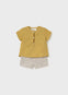 Conjunto Camisa M/C Con Short Amarillo Bebe Niño Mayoral M1211