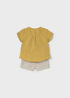 Conjunto Camisa M/C Con Short Amarillo Bebe Niño Mayoral M1211 MAYORAL