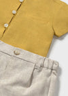 Conjunto Camisa M/C Con Short Amarillo Bebe Niño Mayoral M1211 MAYORAL