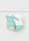 Conjunto Punto 4 Piezas Azul Bebe Niña Mayoral M1671 MAYORAL