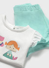 Conjunto Punto 4 Piezas Azul Bebe Niña Mayoral M1671 MAYORAL