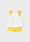 Conjunto Short Aplique Amarillo Bebe Niña Mayoral M1234 MAYORAL