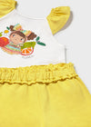 Conjunto Short Aplique Amarillo Bebe Niña Mayoral M1234 MAYORAL
